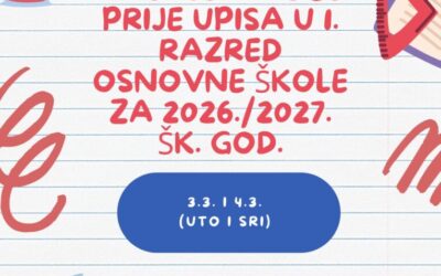 Datum pregleda djece za prvi razred